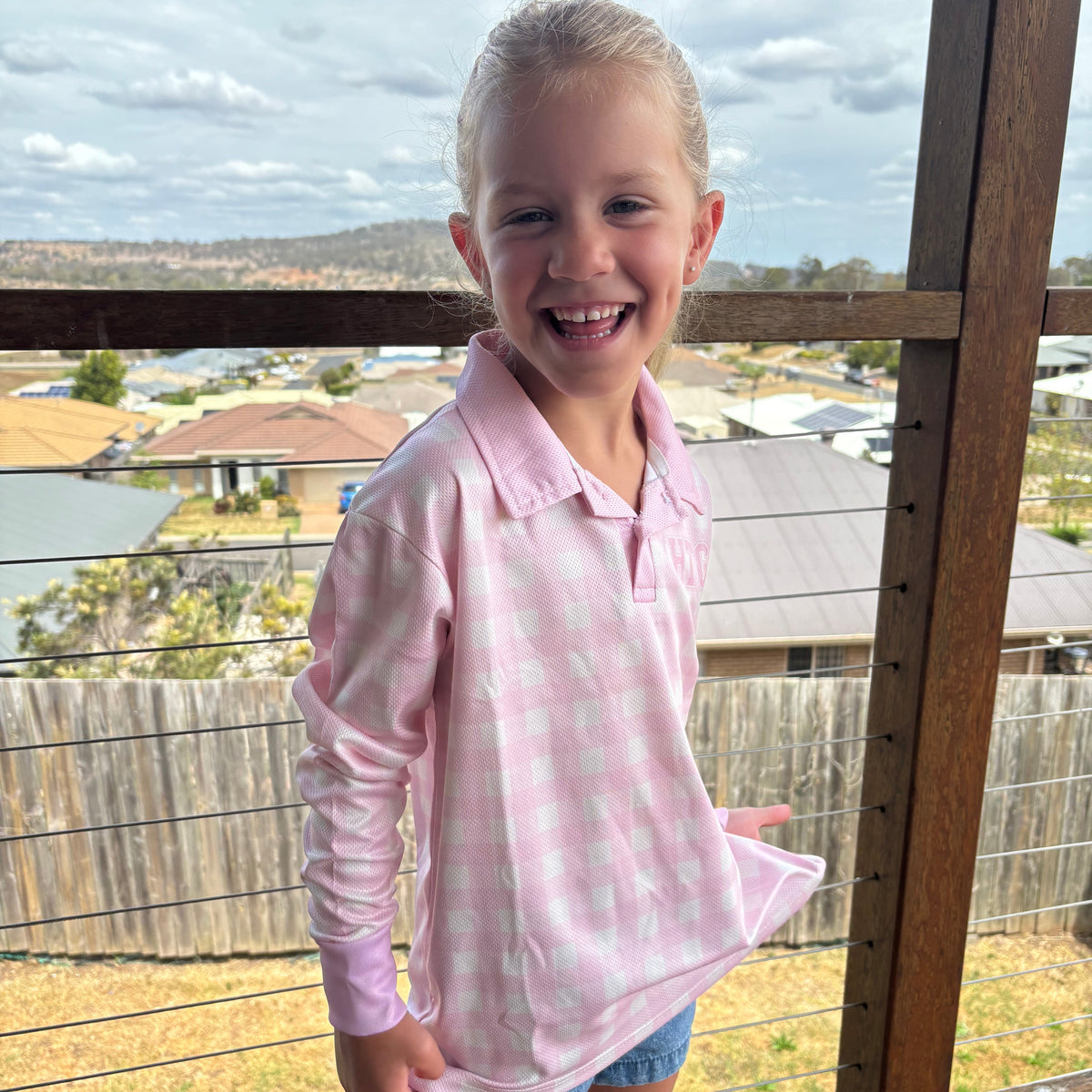 Little Kids - Gingham Fishing Shirt - Pink