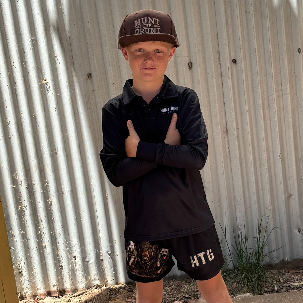 Youth - Hog & Dogs Footy Shorts - Black