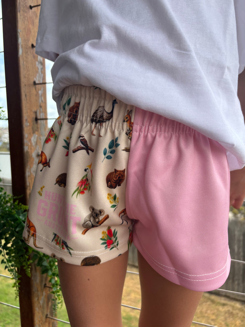 Little kids - Native Print Footy Shorts - Pink