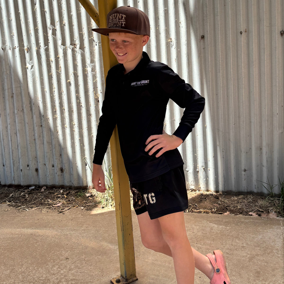 Little Kids - OG Long Sleeve Fishing shirt - Black