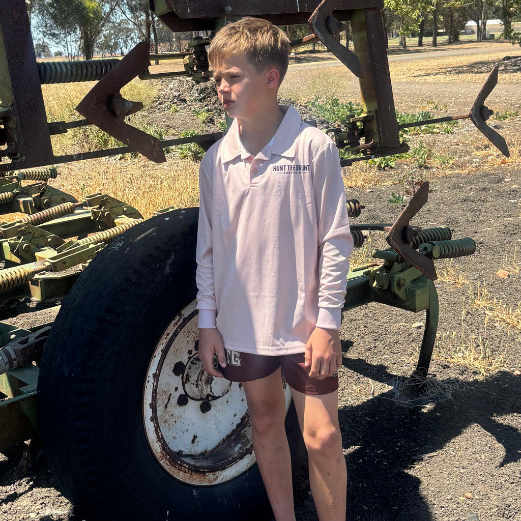 Youth - OG Long Sleeve Fishing shirt - Sand