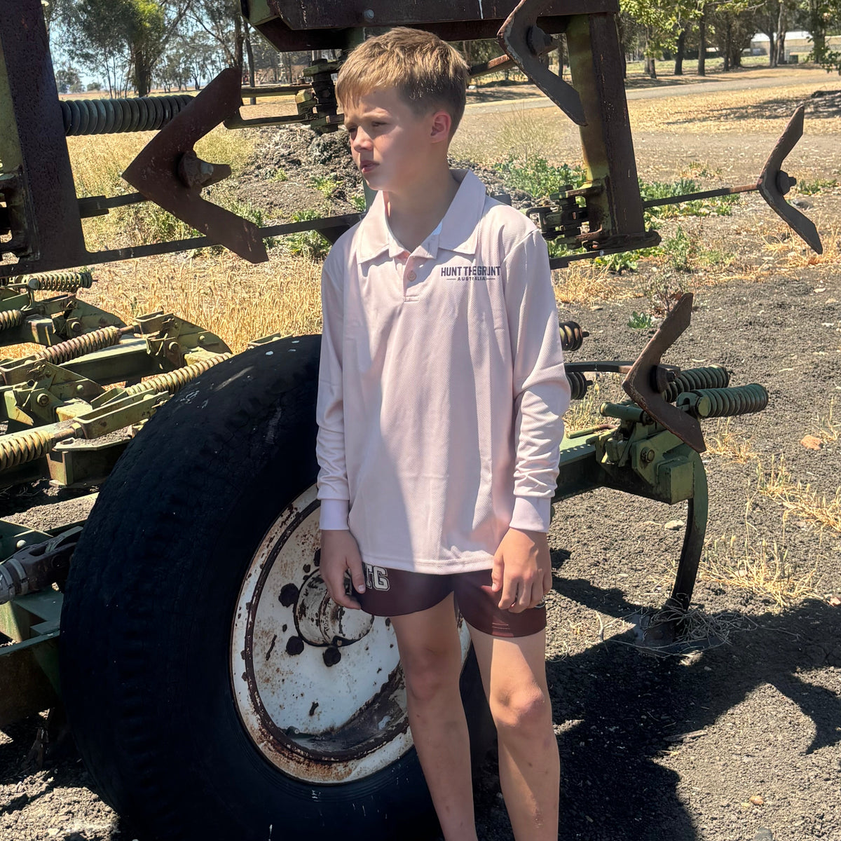 Youth - OG Long Sleeve Fishing shirt - Sand