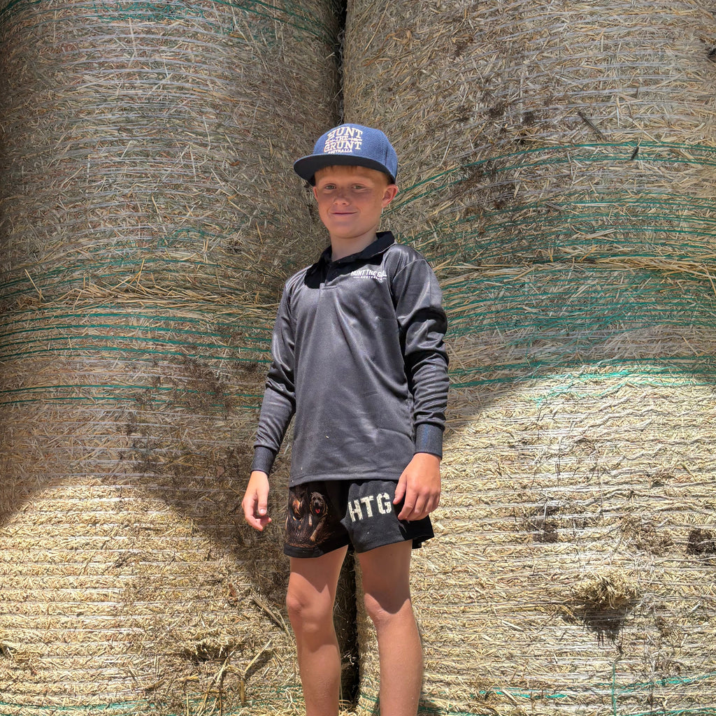Youth - Hog & Dogs Footy Shorts - Black