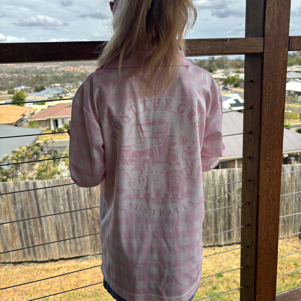 Little Kids - Gingham Fishing Shirt - Pink